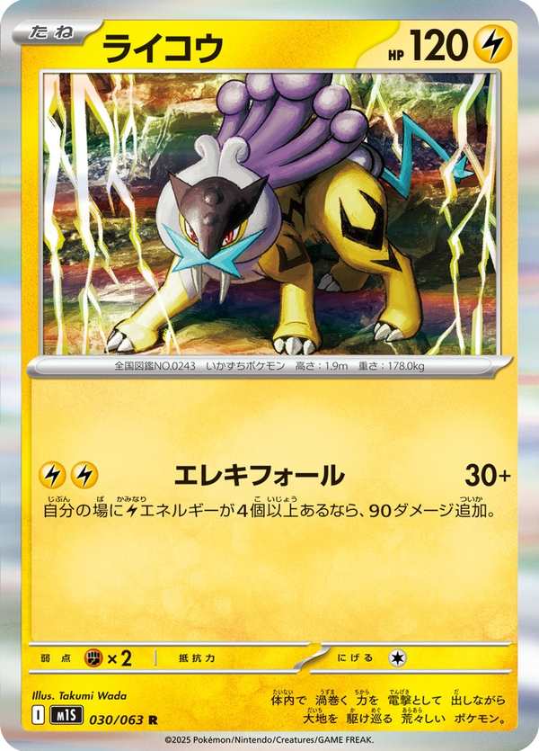 #030 雷公 ライコウ Raikou