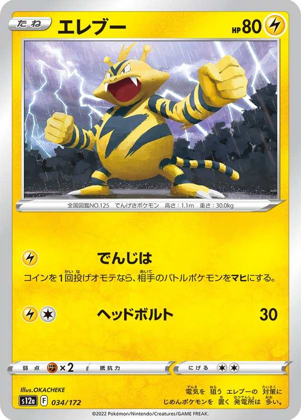 #034 電擊獸 エレブー Electabuzz