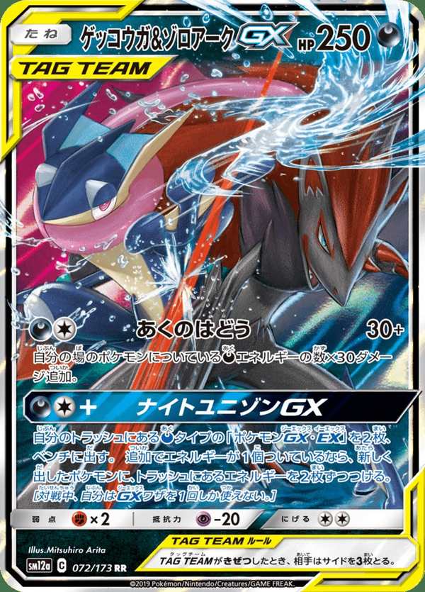 #072 甲賀忍蛙&索羅亞克GX ゲッコウガ&ゾロアークGX Greninja & Zoroark-GX