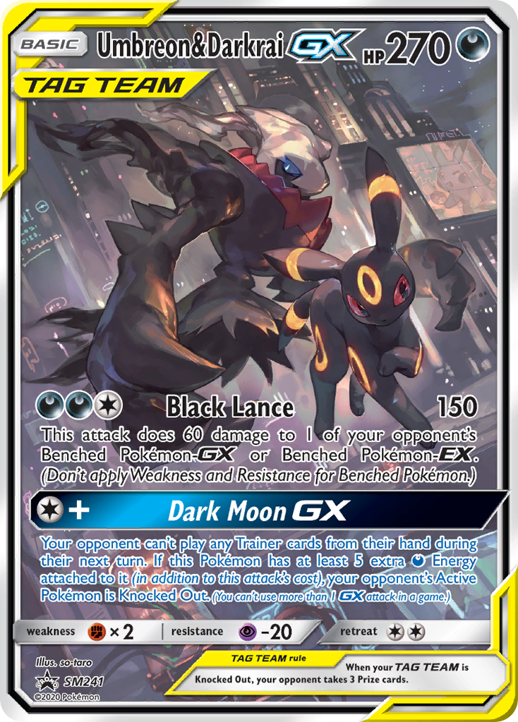 Umbreon & Darkrai GX SM241|英文 Promo